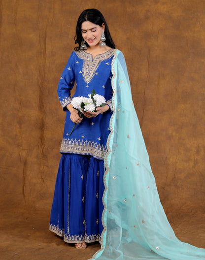 Blue Sharara set