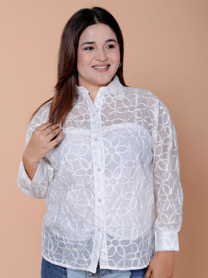 Self Design Casual Cotton Shirt