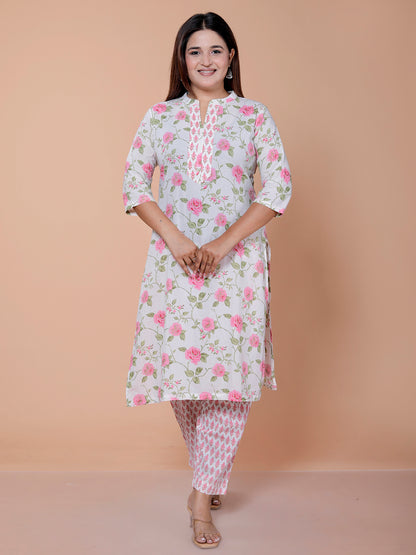 Floral Print Kurta Set