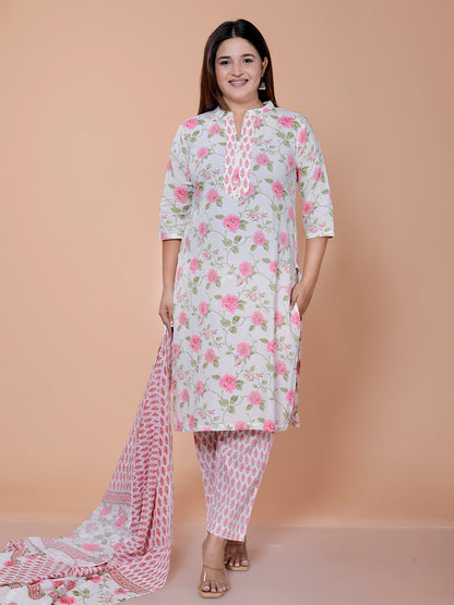 Floral Print Kurta Set