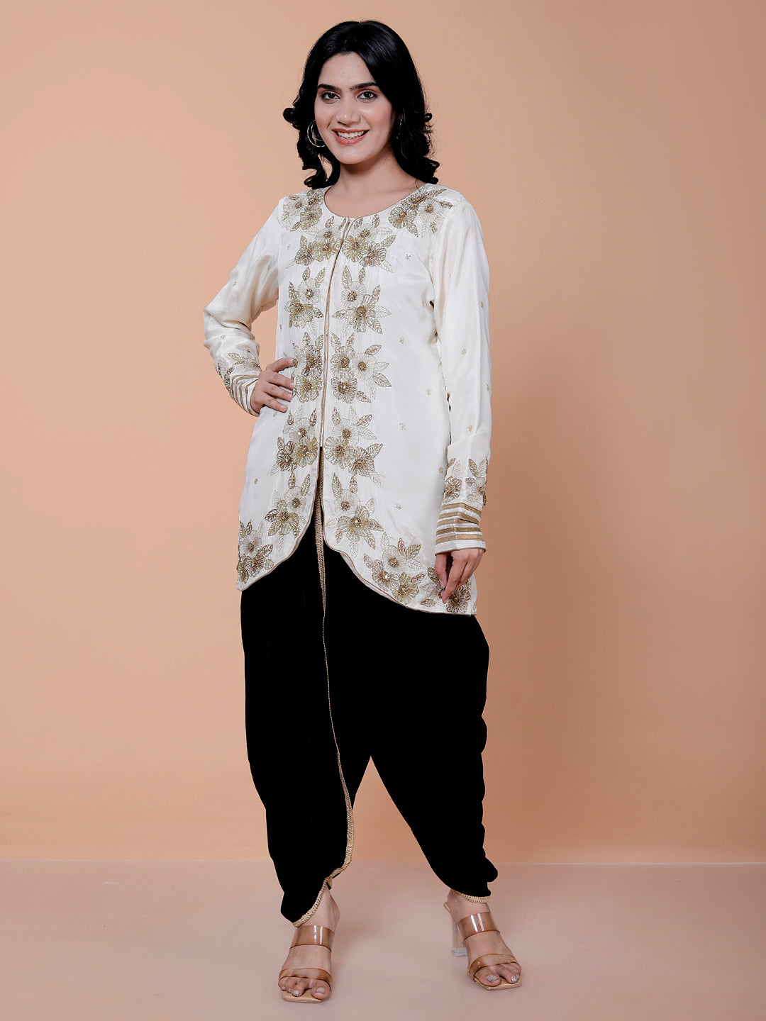 Intricate golden embroidery Kurta Set