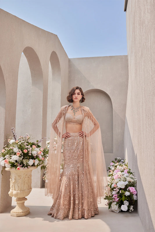 Blouse Lehenga And Cape