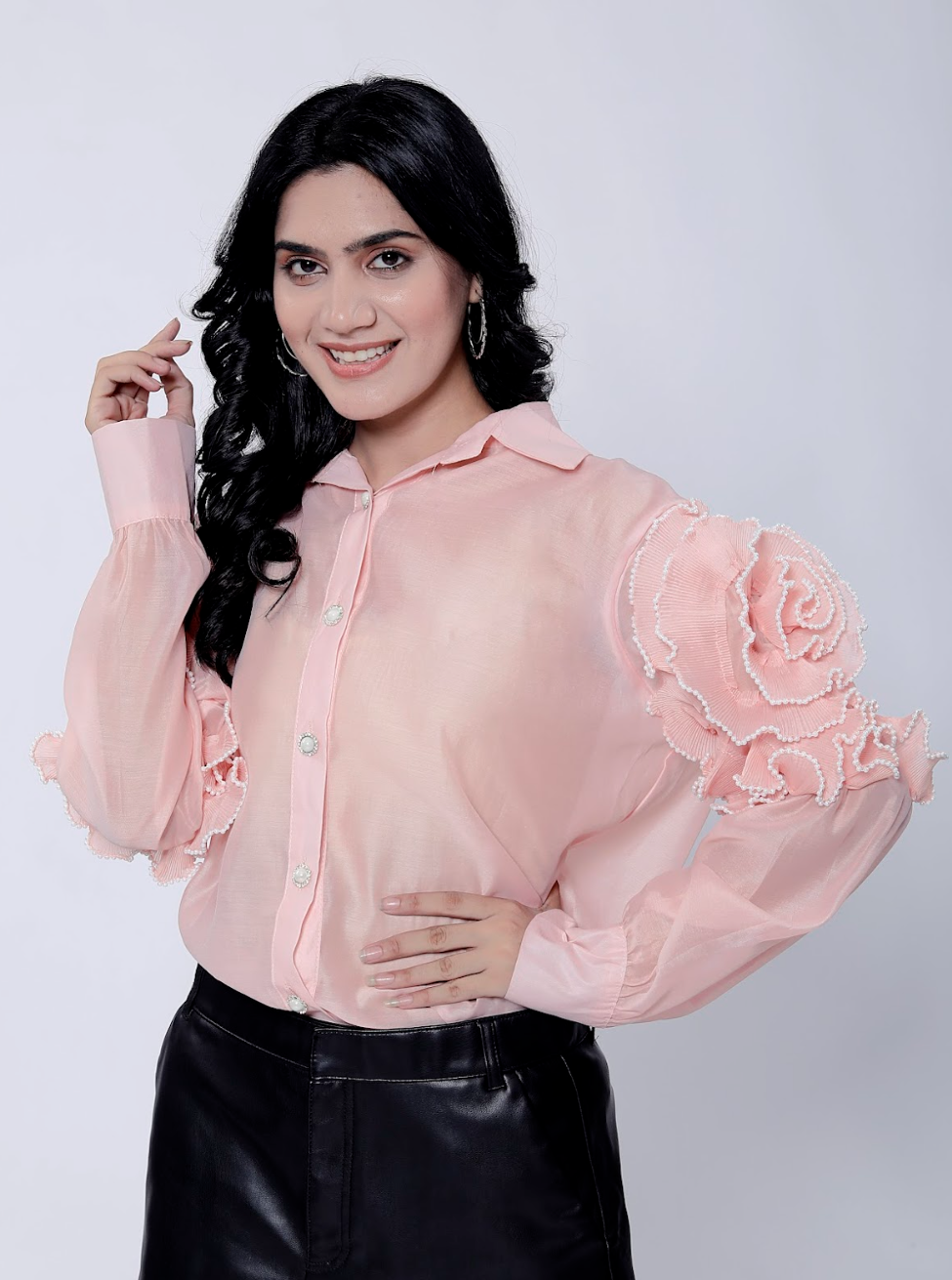 Pearl Ruffle Shirt